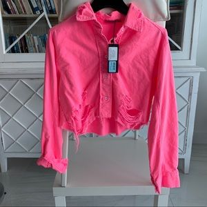 Carmar crop neon top